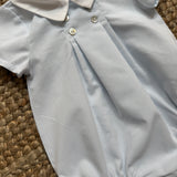 Pagliaccetto microriga bianco e azzurro DK120