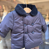 Piumino con dettagli in velluto blu 564007111 La Mascot