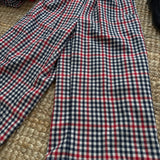 Pantalone palazzo quadretto rosso e blu Malvi F26M031PNNC