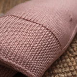 Pink blanket made of pure hazelnut wool Mi Lucero x LA NUVOLA LAB I24076