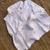 Polo LAB colletto petalo e ricamo natalizio