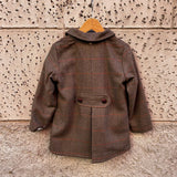 Cappotto quadro marrone I259c