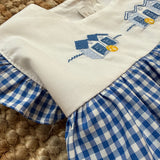 Abito vichy con ricamo cabine Mariella Ferrari STA1BIS