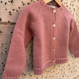 Cardigan girocollo rosa con costurini Mi Lucero x LA NUVOLA LAB 26269