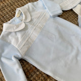 Tutina in ciniglia azzurra con ricami BGP51 BabyGi