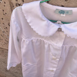 Grembiule LAB bianco rifinito con serpentina