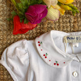 Polo con ricamo ciliegie Malvi & Co S26M023CAJJ