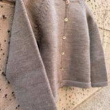 Cardigan girocollo tortora Mi Lucero x LA NUVOLA LAB 24064