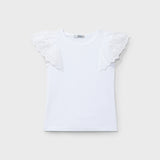 T-shirt manichine con frill sangallo DK434