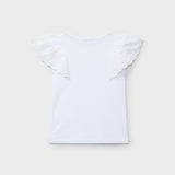 T-shirt manichine con frill sangallo DK434