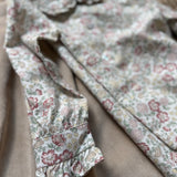 Camicia fantasia fiori rosa colletto ricamato punto smock Malvi F26M023CAPA