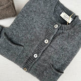 Grey Cashmere Blend Cardigan FW21LU24GTA