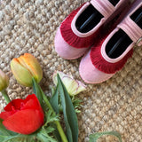 Friulana rosa con frange bordeaux LaVí