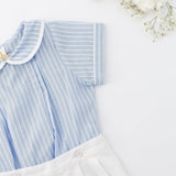 Completo righine azzurro e bianco Barnabé Kidiwi 36044
