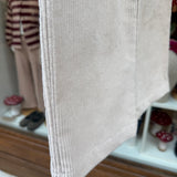 Pantalone palazzo in velluto a coste larghe burro B9940 Tartaleta