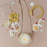 Borsa rotonda tracolla fiorellini con margherita G2592N