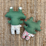 Pupazzo RANA mis. piccola - Tessuti e Vissuti capsule x LANUVOLALAB