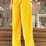 Pantalone donna in velluto a coste mostarda Mariella Ferrari