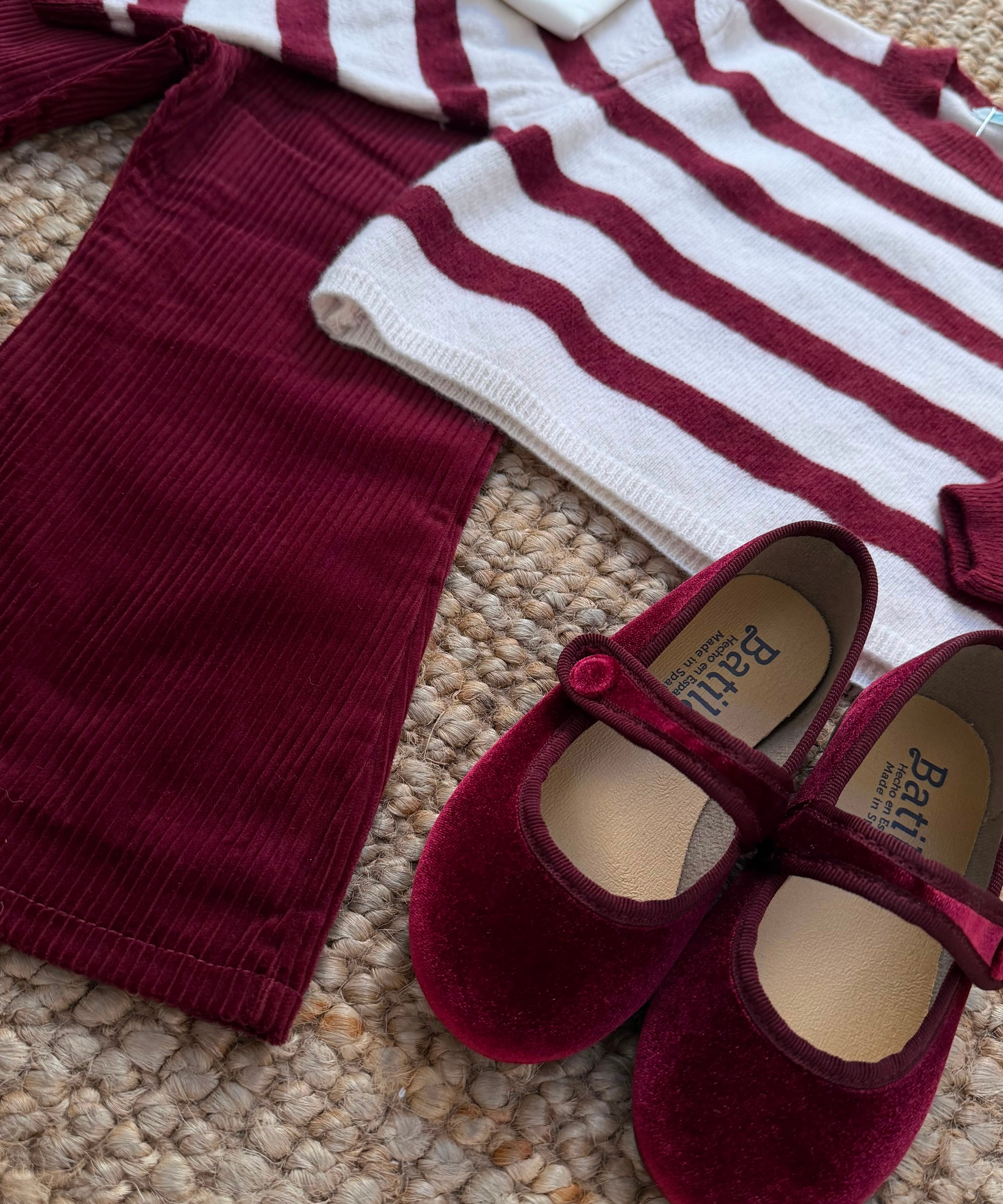 Pantalone zampa velluto a coste bordeaux La Mascot 562106362