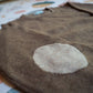 Maglioncino girocollo LAB misto cashmere tortora profili sabbia