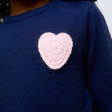 Maglioncino blu dettaglio cuore rosa Compania Fantastica 10216