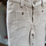 Pantalone palazzo in velluto a coste larghe burro B9940 Tartaleta