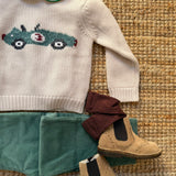 Maglione in pura lana burro macchina ricamato La Mascot 561403188