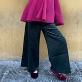 Pantalone modello palazzo velluto verde a coste La Mascot 542103362