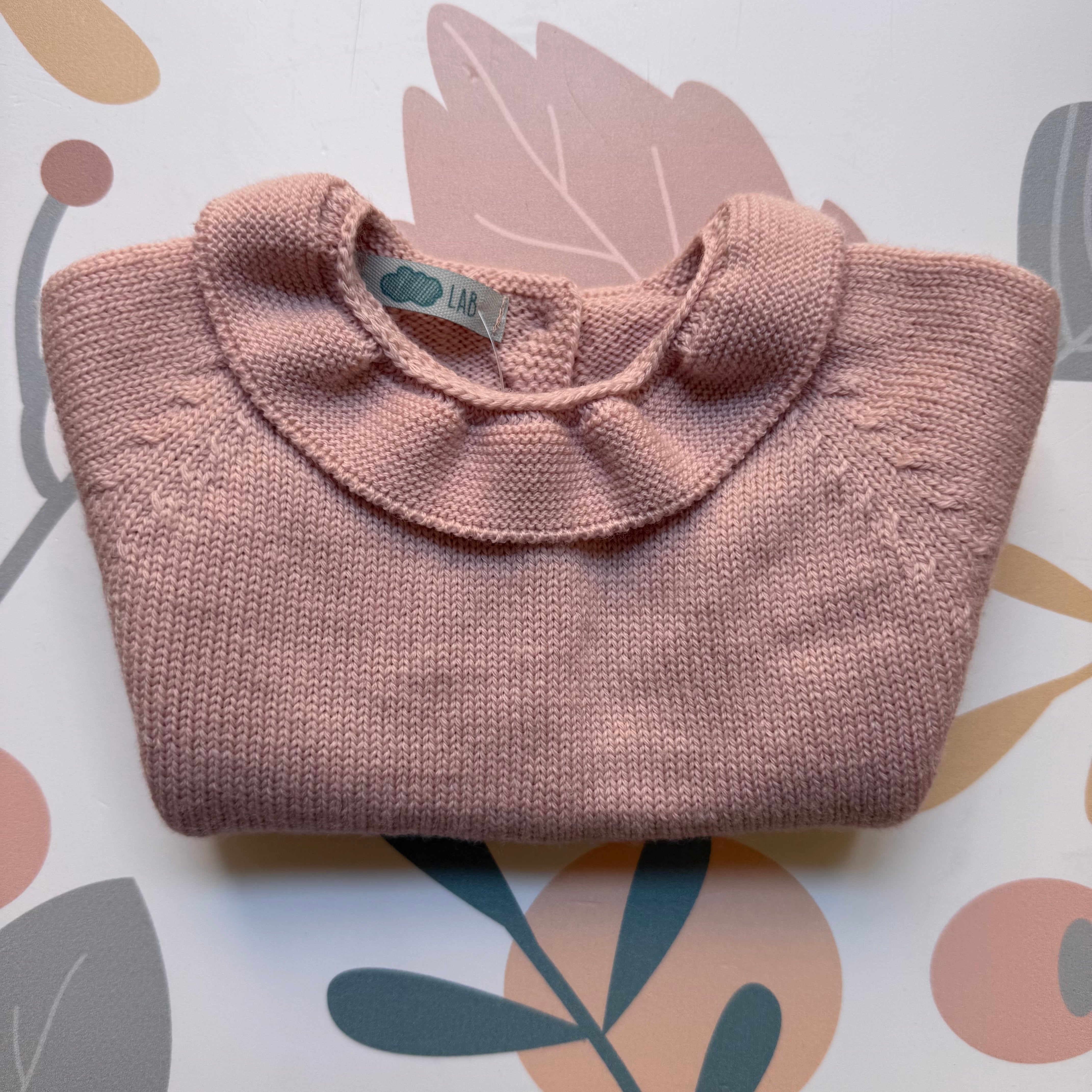 Maglioncino colletto frill rosa Mi Lucero x LA NUVOLA LAB 25271