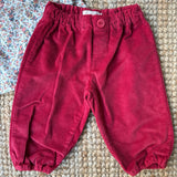 Pantalone velluto a coste ciliegia Mariella Ferrari PTB2