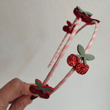 Cerchietto doppio con ciliegie H2522P