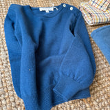 Maglioncino girocollo misto cashmere blu Mariella Ferrari MGS17