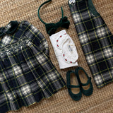 Abito tartan scamiciato Malvi FCCM040VERR