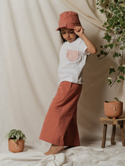 Pantalone palazzo rosa malva Time to Bloom 133404