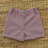 Bermuda LAB boxer fantasia micro quadretto bianco rosso e blu