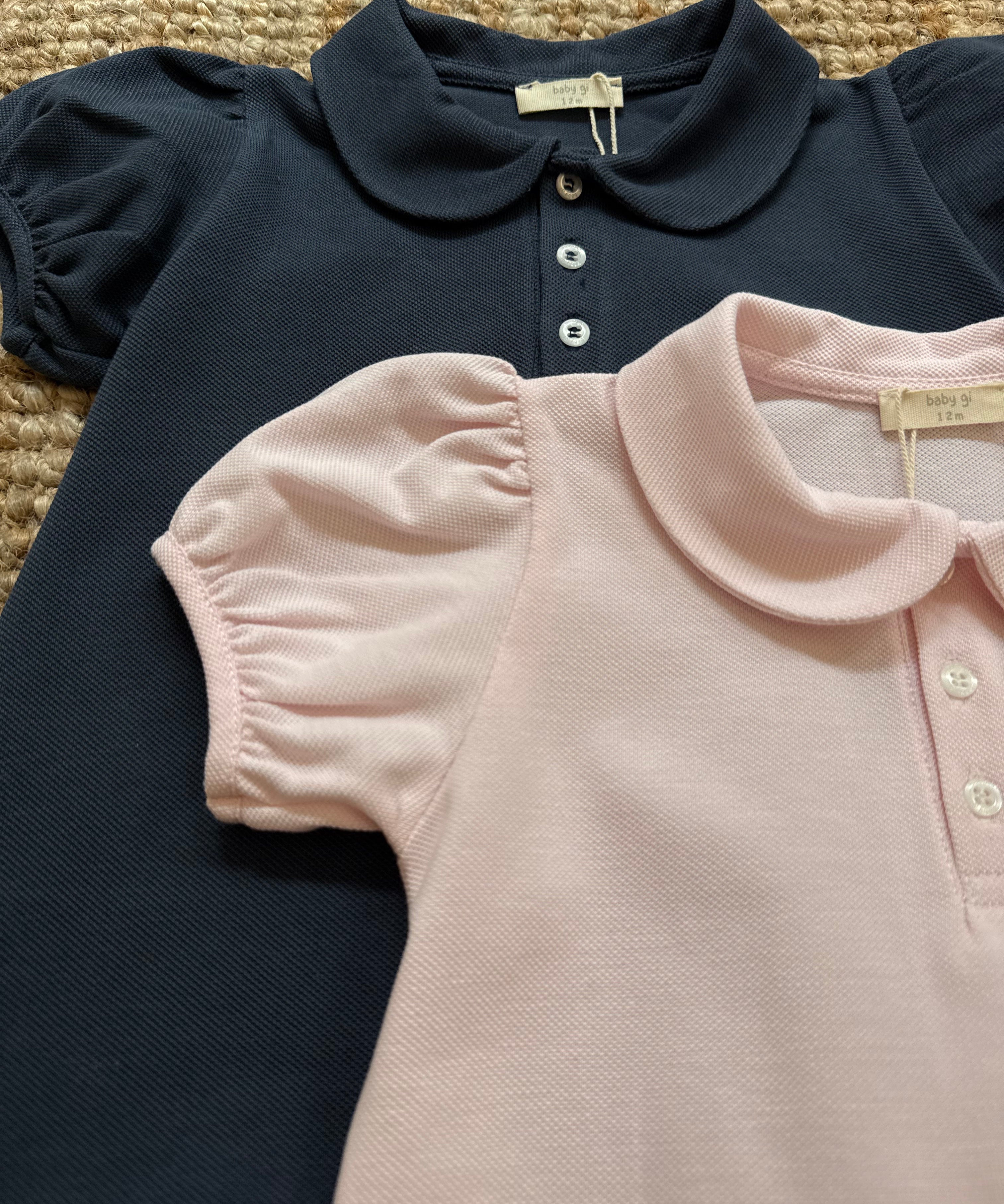 Abito modello polo rosa baby BG861G Baby Gi