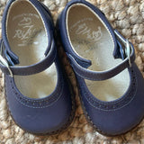 Ballerine pelle impunturate blu B3512