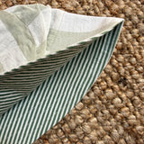 Cappello da spiaggia reversibile rigoni verde salvia e bianco + righine bianco e verde Pigeon 26REVSSS