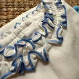 T-shirt latte collo rouches profilato azzurro Malvi F25M026CAJJ