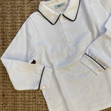 Polo LAB piquet con colletto profilato blu