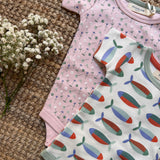 Body mezza manica fiorellini base rosa Pigeon 26SUMBA