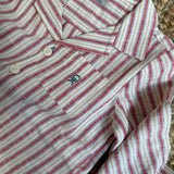 Camicia righe burro e rosso DK517