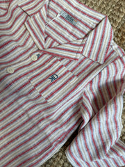 Camicia righe burro e rosso DK517