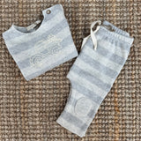 Completo spezzato newborn righe Tiny Soul TS700 TS701