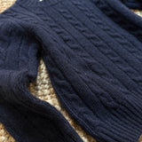 Maglioncino trecce blu lana merino NUVOLA LAB