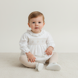 Pagliaccetto collo frill ricamo smock B9025 Tartaleta