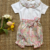 Completo body newborn collo profilato fantasia fiorellini e bloomers La Mascot 55/6363008 55/7610746