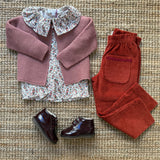 Cardigan liscio rosa Mi Lucero x LA NUVOLA LAB I24103
