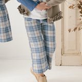 Gaucho trousers checked sugar paper GN25108