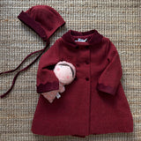 Cappottino lana shetland bordeaux Mariella Ferrari GBA1